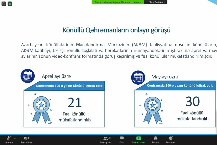 Könüllülərin növbəti əlaqələndirmə görüşü baş tutub - FOTOLAR