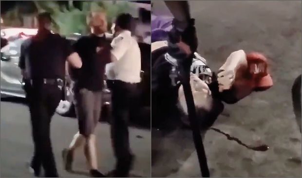 Aksiya zamanı polis gənc müəllimin başını yardı - VİDEO