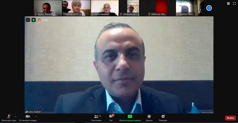 Azay Quliyev seçicilərlə videogörüş keçirib