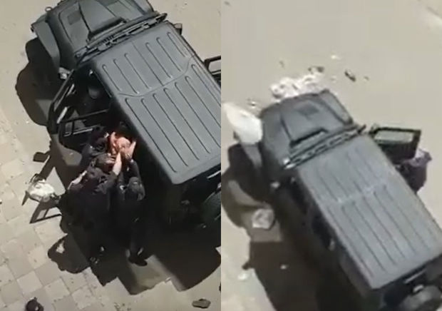 Суд арестовал бросавших мусор в полицейских в Баку - ВИДЕО