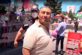 Bakıda maska taxmayan sakin 