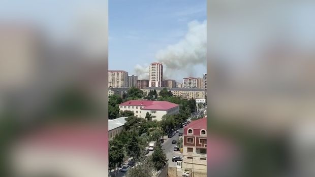 Abşeronda yanğının söndürülməsinə helikopterlər cəlb edildi - YENİLƏNİB + VİDEO