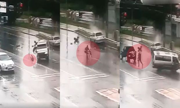 Gözlənilməz qəza, ortada qalan uşaq və avtobusun dəhşətli manevri - ANBAAN VİDEO