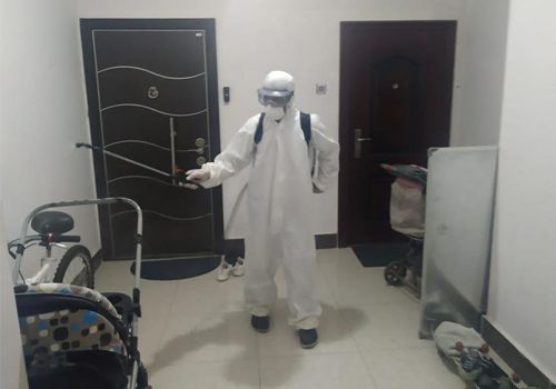 Jurnalistlərin binasında dezinfeksiya işləri aparılıb