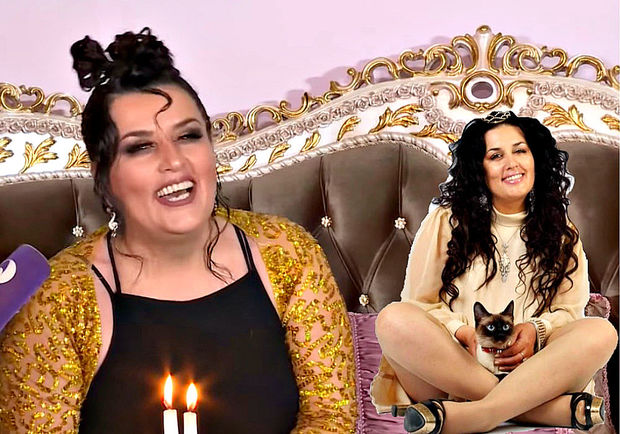 Əməkdar artist qızılla bəzədilmiş divanını göstərdi: “Bəhram dedi ki, evin “Ermitaj” muzeyidir” - VİDEO