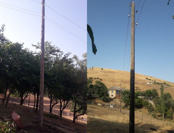 Bərdədə elektrik dirəklərindəki qəzalı vəziyyət aradan qaldırıldı - AÇIQLAMA