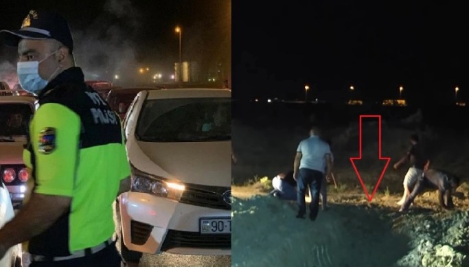 Torpaq yoldakı quyuları doldurub rayona qaçanları polis belə tutdu - VİDEO