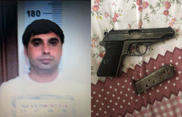 Bakıda silahlı şəxs tutuldu - FOTO