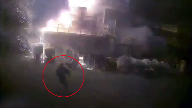 Zavodda partlayış anı kameralarda - VİDEO