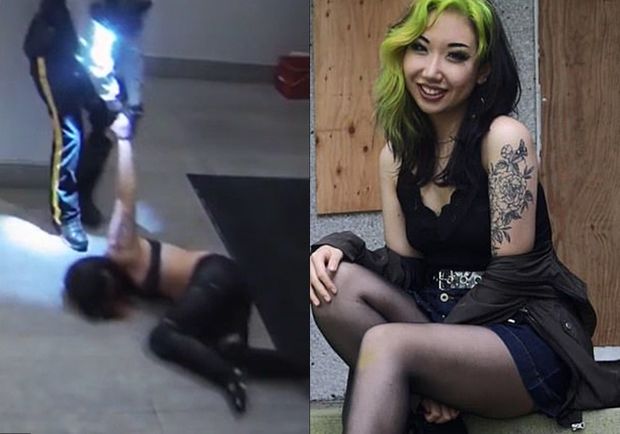 Tələbə qızın sürüyərək aparıldığını əks etdirən kadrlar sosial medianı bir-birinə vurdu - VİDEO