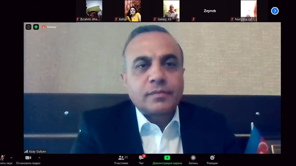 Azay Quliyev seçicilərlə videogörüş keçirib