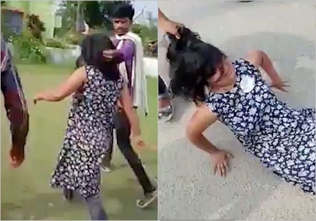 Ərinin başqası ilə evlənməsinə qarşı çıxan qadını küçədə sürüdülər - VİDEO