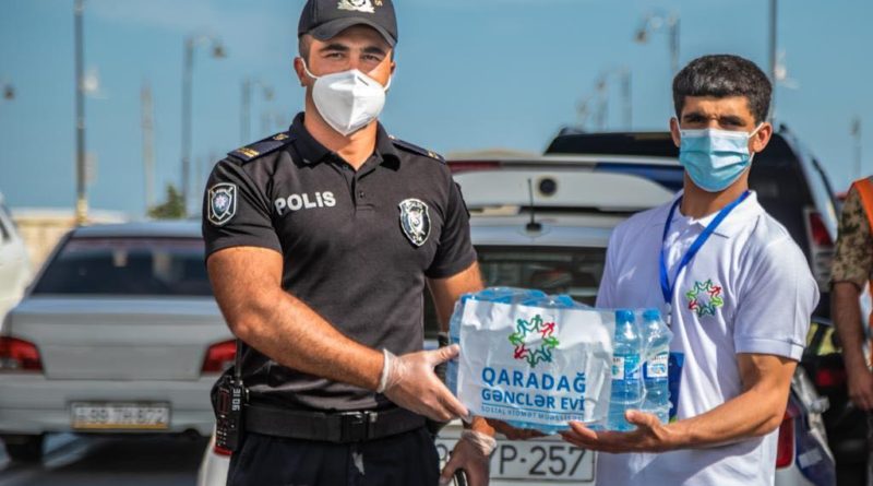Qaradağ Gənclər Evinin təşəbbüsü ilə “Polisə dəstək” adlı sosial aksiya həyata keçirilib - FOTOLAR