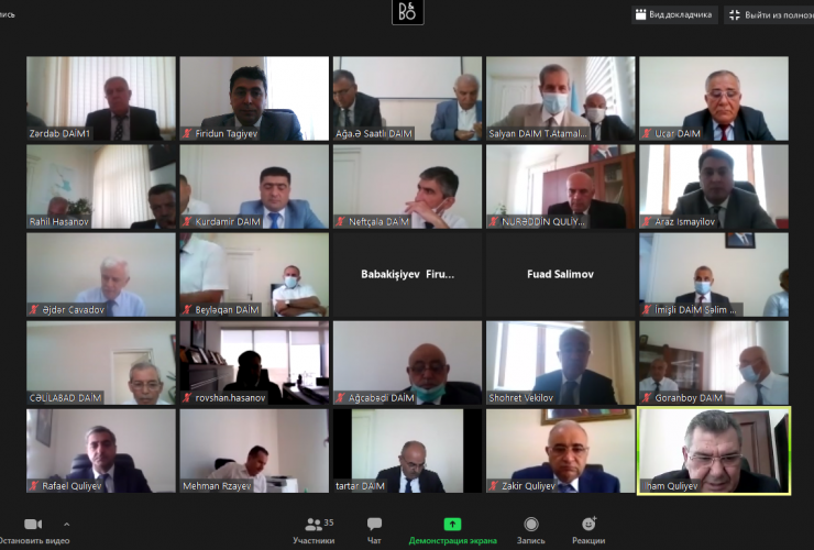 “Mövcud su qıtlığı şəraitində pambıq əkinlərinin suvarma problemləri və onların həlli yolları” mövzusunda videokonfrans keçirilib