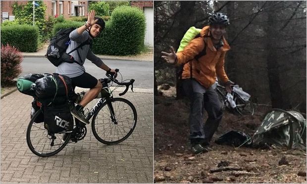 Karantinə görə başqa ölkədə qalan tələbə vətəninə velosipedlə qayıtdı - FOTO