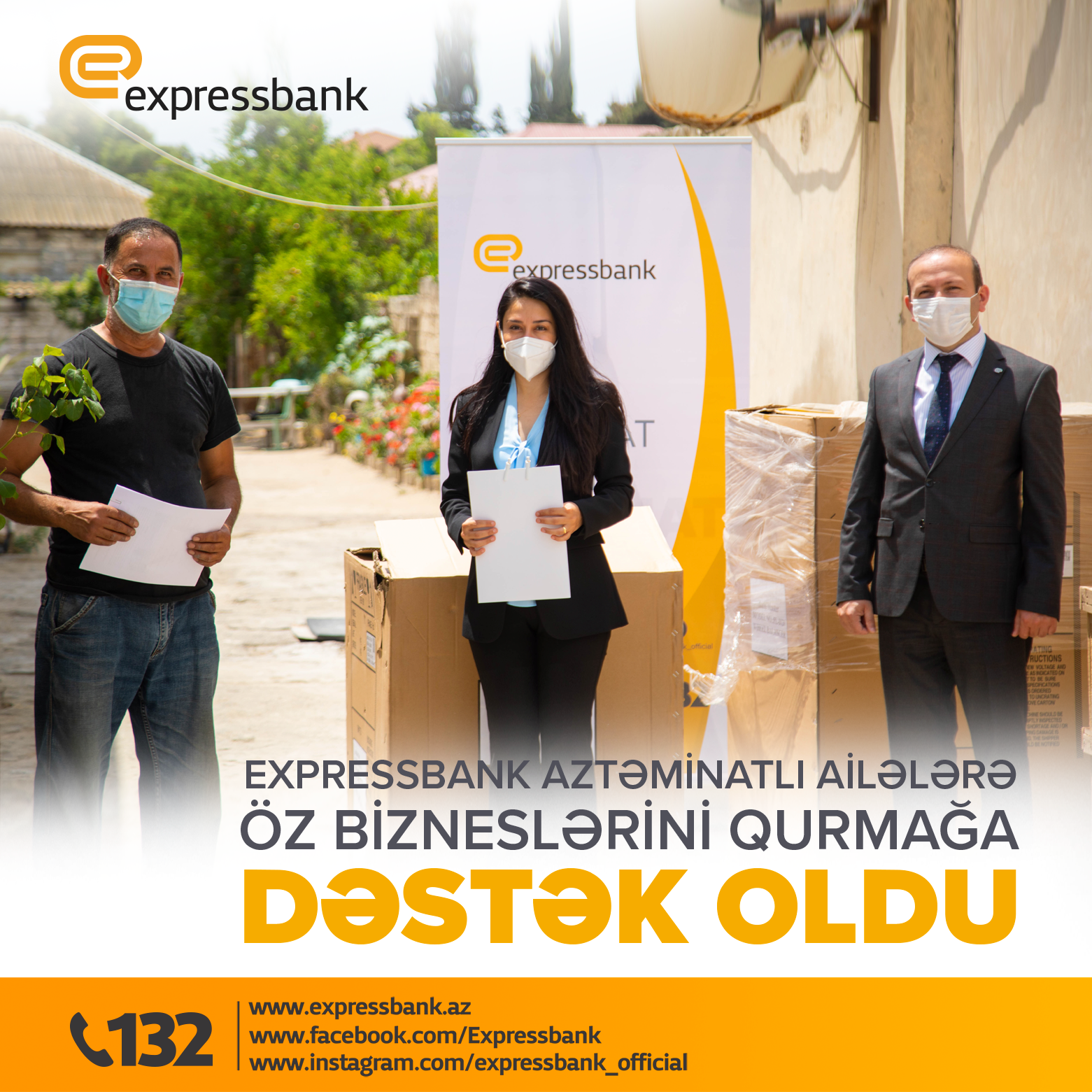 Expressbank aztəminatlı ailələrə dəstək göstərməyə davam edir! - FOTOLAR