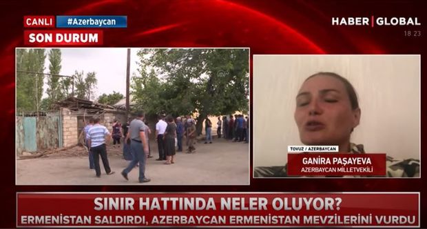 Azərbaycanlı deputat Türkiyə telekanalına Tovuzdakı vəziyyətdən danışdı - VİDEO