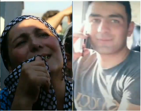 Oğlunu son mənzilə yola salan şəhid anası - VİDEO