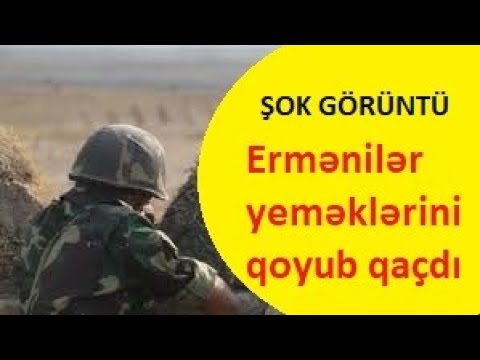 Erməni əsgərləri yeməkləri qoyub postdan qaçdı — Yeməyi itə verdilər yemədi - VİDEO