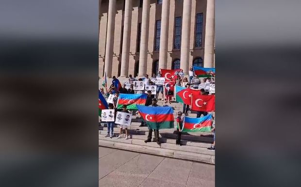 Finlandiyada Ermənistanın təcavüzkarlığına qarşı aksiya keçirilib - VİDEO