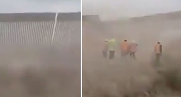 Qasırğa ABŞ - Meksika sərhədindəki divarı məhv etdi - VİDEO
