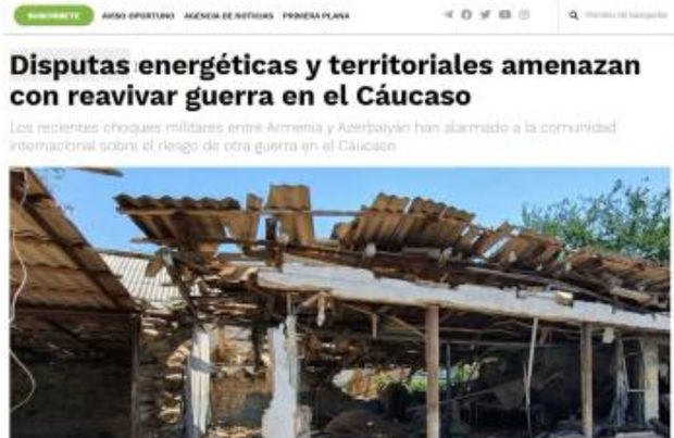 Meksika mətbuatında Ermənistanın son hərbi təxribatı ilə bağlı məqalə dərc edilib - VİDEO