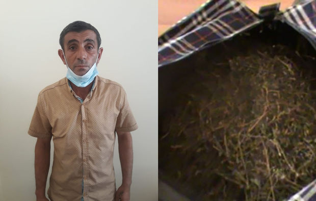 Gəncədə qanunsuz olaraq narkotik vasitə saxlamaqda şübhəli bilinən şəxs tutuldu - FOTO