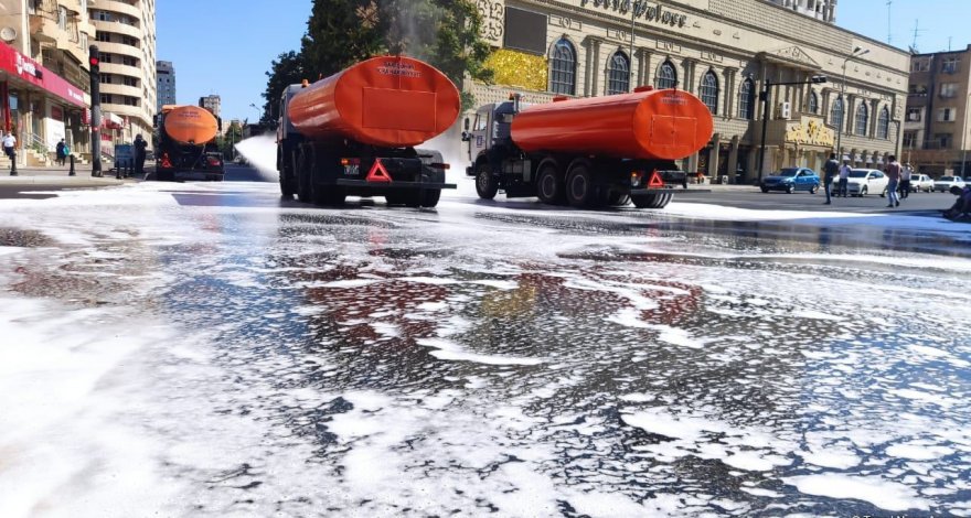 В столице проводится очередная масштабная дезинфекция