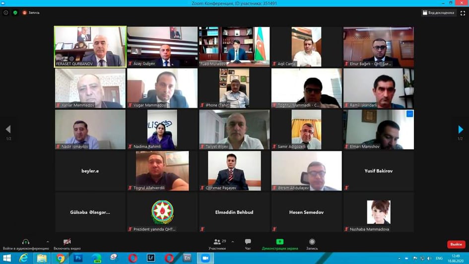 Şura və Diaspor Komitəsi qalib QHT-lərlə onlayn görüş keçirib
