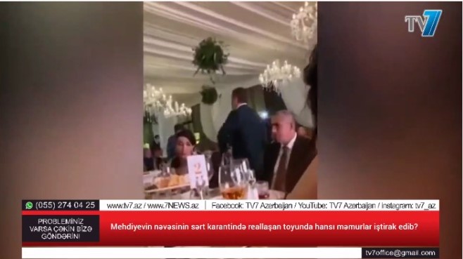 Mehdiyevin nəvəsinin sərt karantində reallaşan toyunda iştirak edən məmurlar bunlardır - VİDEO