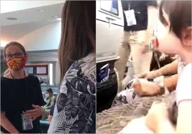 İki yaşlı uşaq maska taxmadığı üçün ailə təyyarədən qovuldu - VİDEO