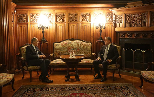 Ceyhun Bayramov Lavrovla görüşdü - Foto