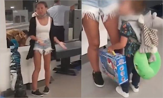 Uşağın oyuncaq tapançasına görə aeroportda qalmaqal yaşandı - VİDEO