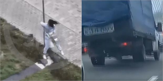 Qasırğa qızı “uçurtdu”, maşını beşik kimi yellədi - VİDEO