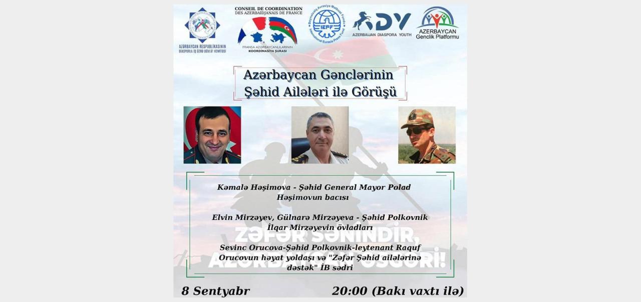 Azərbaycan diaspor gənclərinin şəhid ailələri ilə görüşü keçirilib