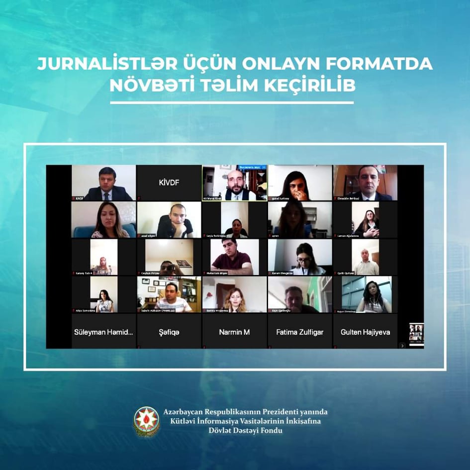 Jurnalistlər üçün onlayn formatda sayca ikinci təlim keçirilmişdir