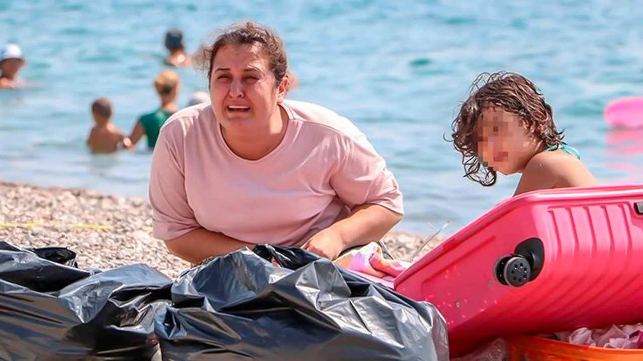 Koronaviruslu qadın dənizə gələrək 