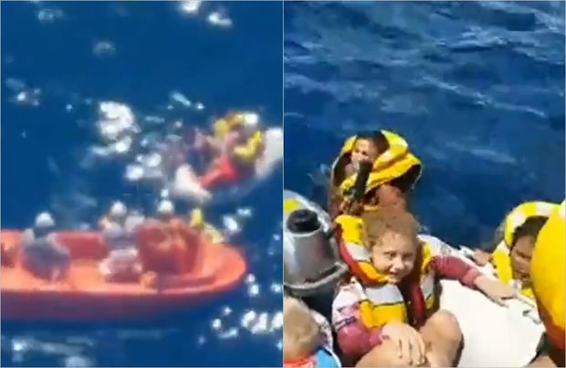 Dörd uşaqlı ailə batan katerdən möcüzəvi şəkildə xilas oldu - VİDEO