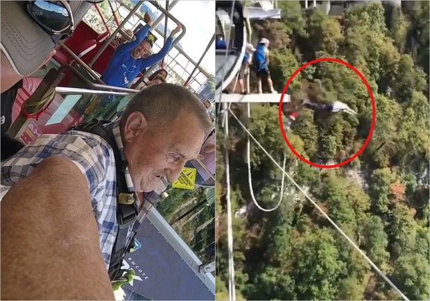 90 yaşlı ekstrim həvəskarı dünyanın ən hündür “bungee jumping”indən tullanıb – VİDEO