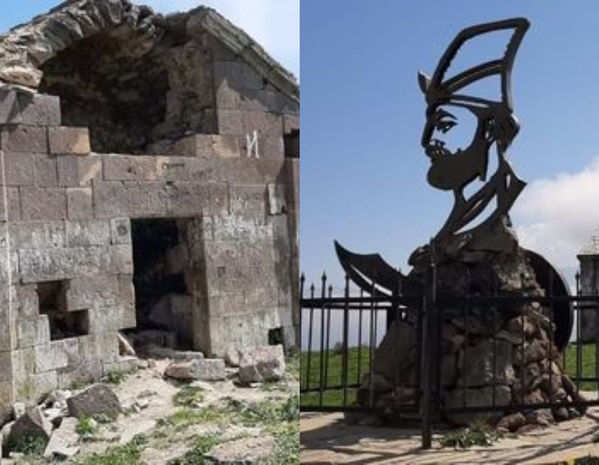 Azərbaycanda dağılmaq üzrə olan məbəd tarixi abidə kimi qeydiyyata alınmayıb - FOTO