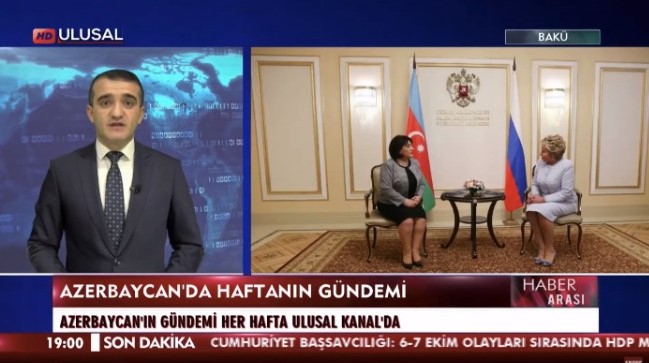 Parlamentin sədri Sahibə Qafarovanın Rusiyaya rəsmi səfəri Türkiyə televiziyasının gündəmində