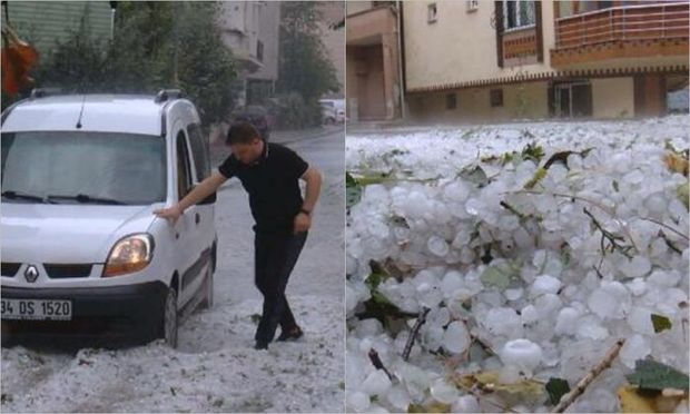İstanbulu dolu vurdu - FOTO/VİDEO