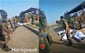 Erməni əsgərlərin meyitləri yük maşınları ilə daşınır - VİDEO