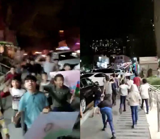 Bakıda uşaqlardan əsgərlərə dəstək yürüşü - VİDEO