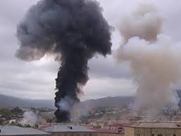 Xankəndi ətrafında məhv edilən hərbi bazalar - VİDEO