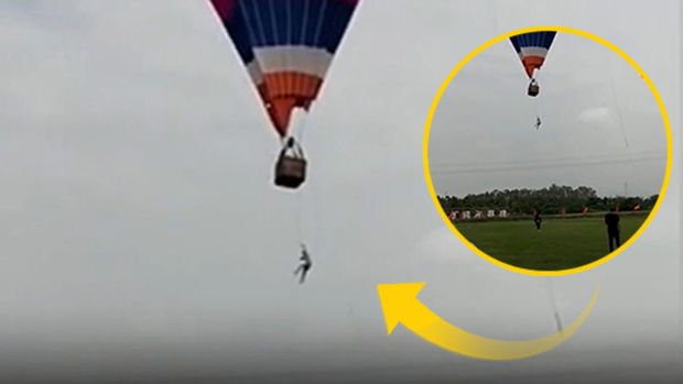 Hava şarını sınaqdan keçirərkən yıxılıb öldü - VİDEO