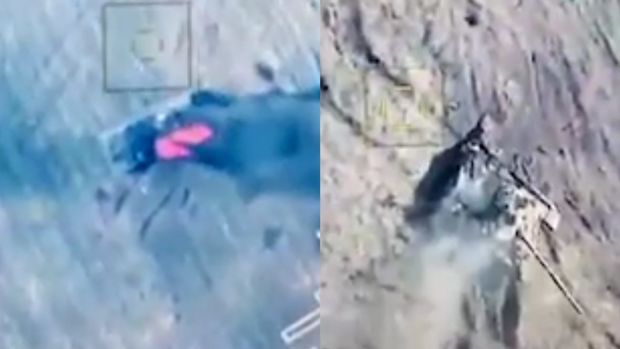 Düşmən texnikasının məhv edilməsinin görüntüləri - VİDEO