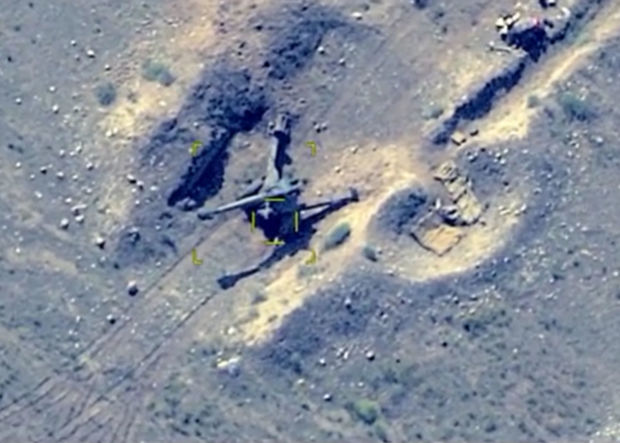 Düşmənin növbəti artilleriya qurğuları məhv edilidi - VİDEO