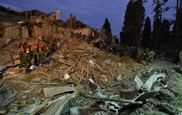Gəncədə düşmən atəşi nəticəsində iki uşaq bağçasına ziyan dəyib