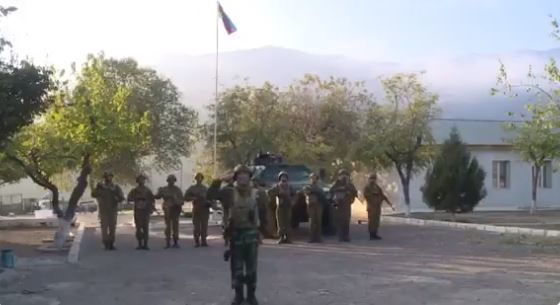 Ağbənd sərhəd zastavasında Azərbaycan bayrağı dalğalanır - VİDEO